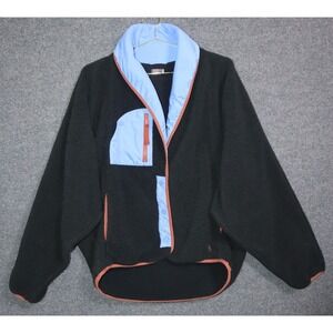 Free People Jacket Women Medium Black FP Movement Hit The Slopes Fleece Shawl